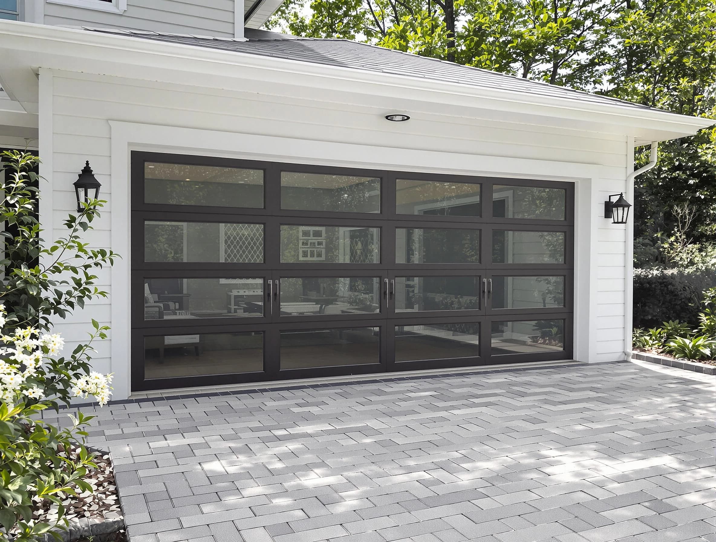 Alpine Garage Door Repair design specialist presenting custom garage door options to Alpine homeowner