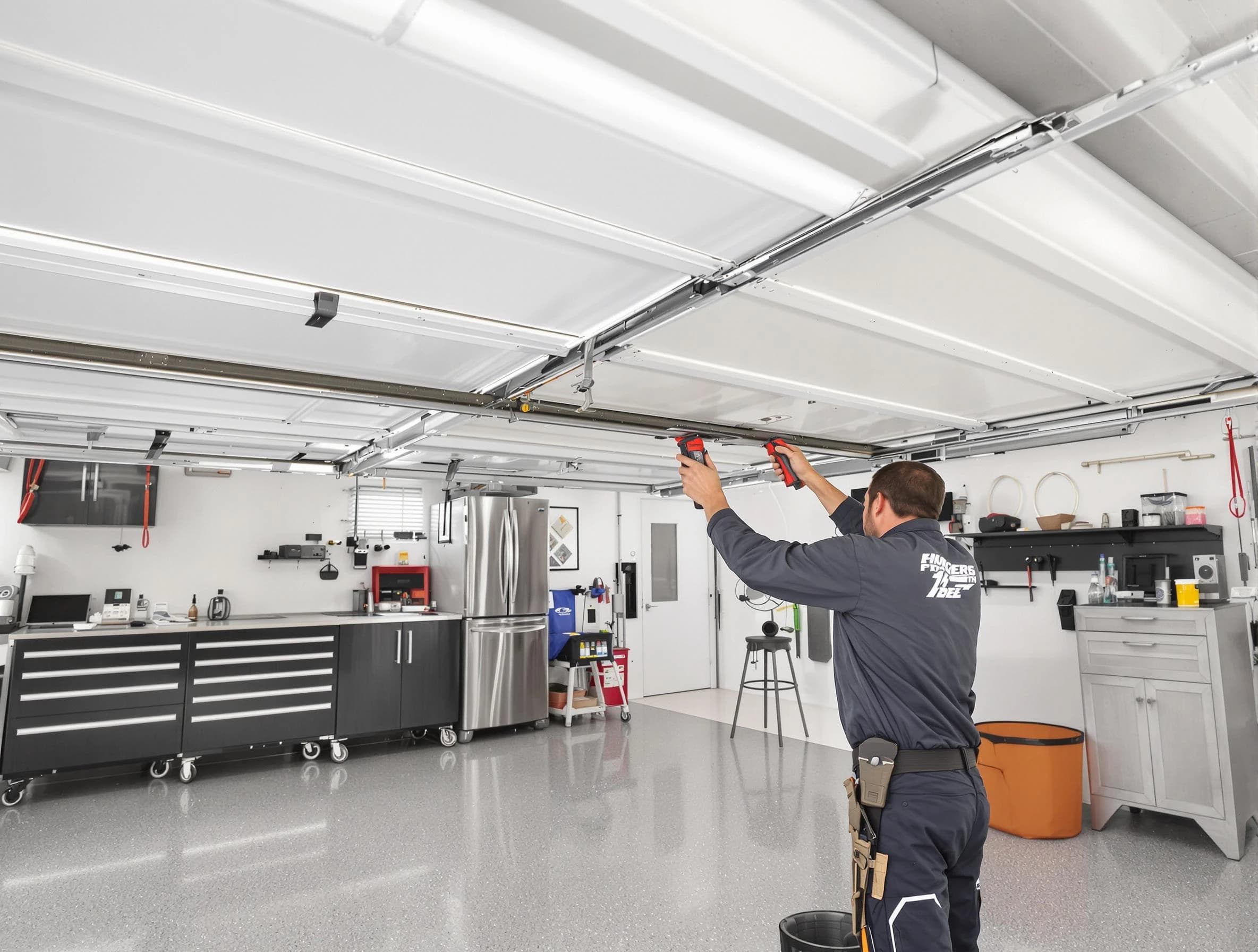 Overhead garage door repair service by Alpine Garage Door Repair in Alpine