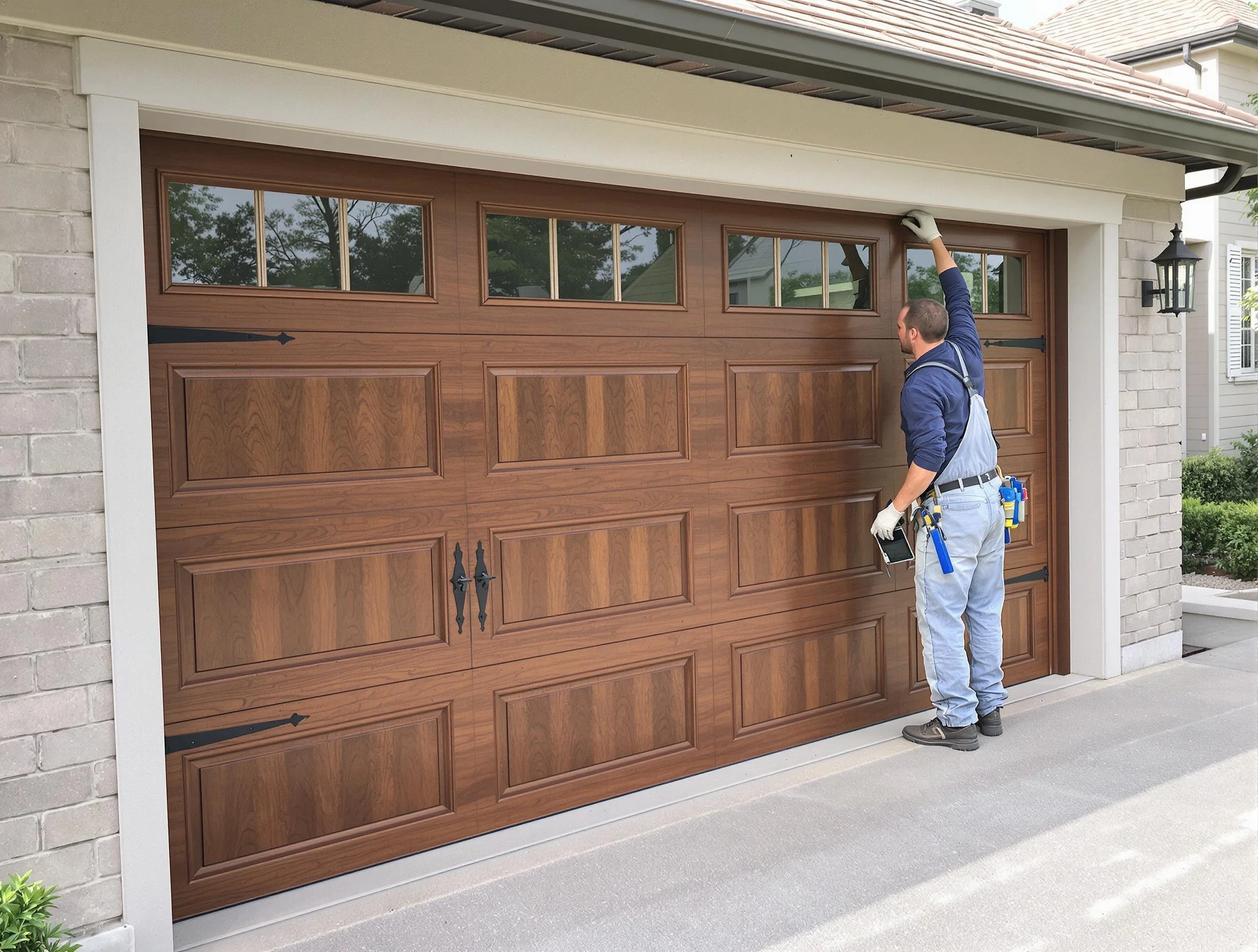 Custom garage door showcase by Alpine Garage Door Repair in Alpine