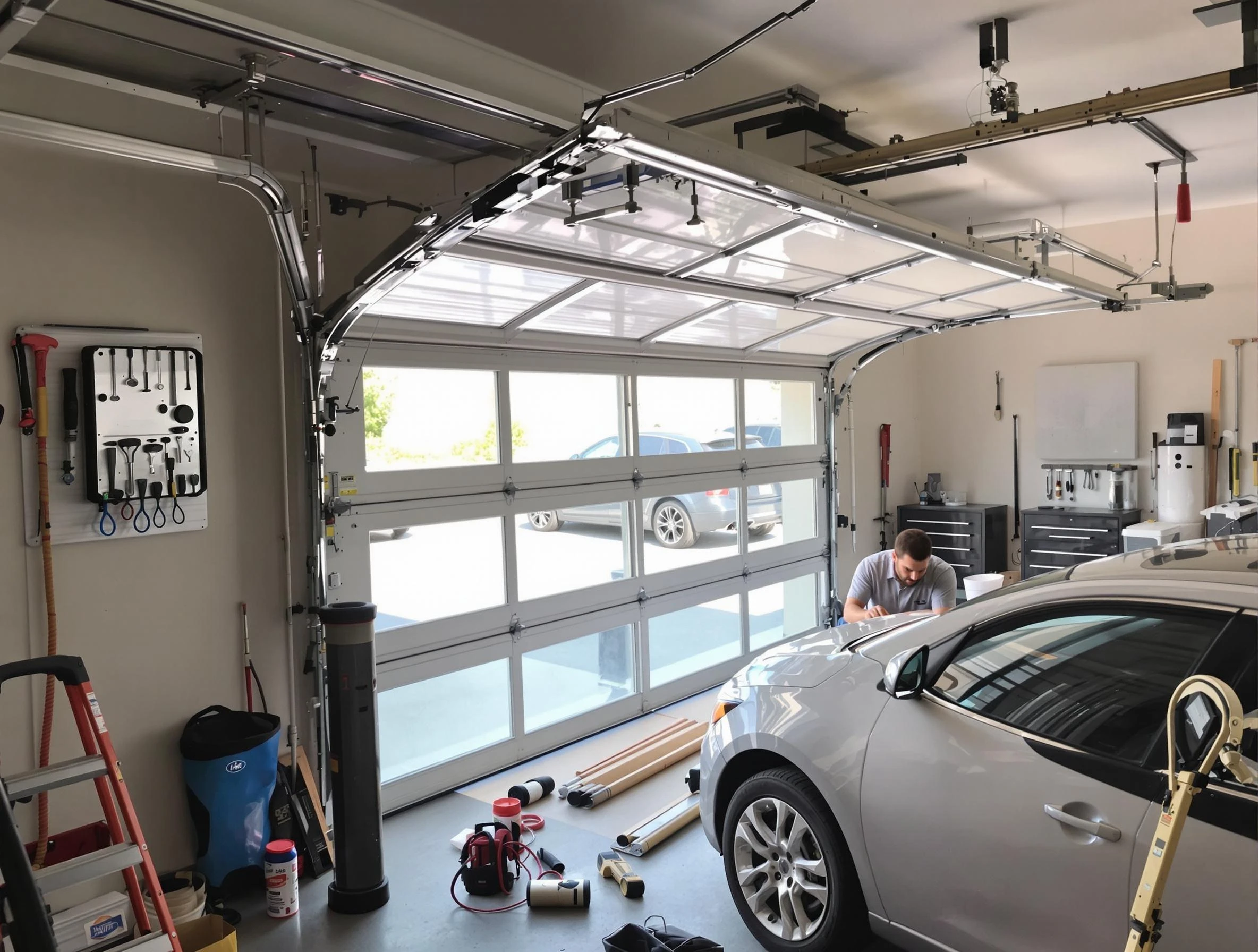 Garage door noise reduction service by Alpine Garage Door Repair in Alpine