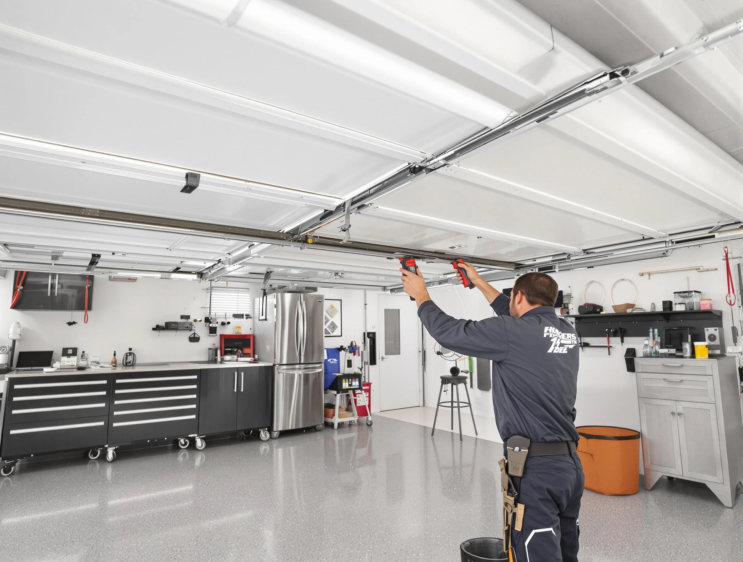 Overhead garage door repair service by Alpine Garage Door Repair in Alpine